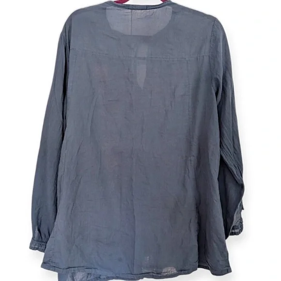 Johnny Was Alaura heavily embroidered tie neck blouse NWT